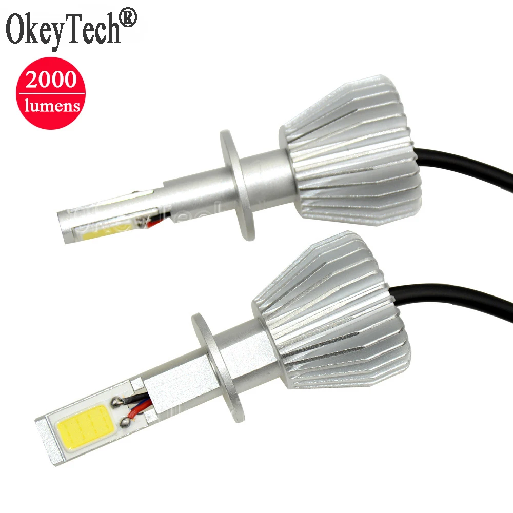 2pcs Cheapest Car Auto Headlamp Bulbs White Replacement 2000lm 6000K H1 40W Fog Lighting Road