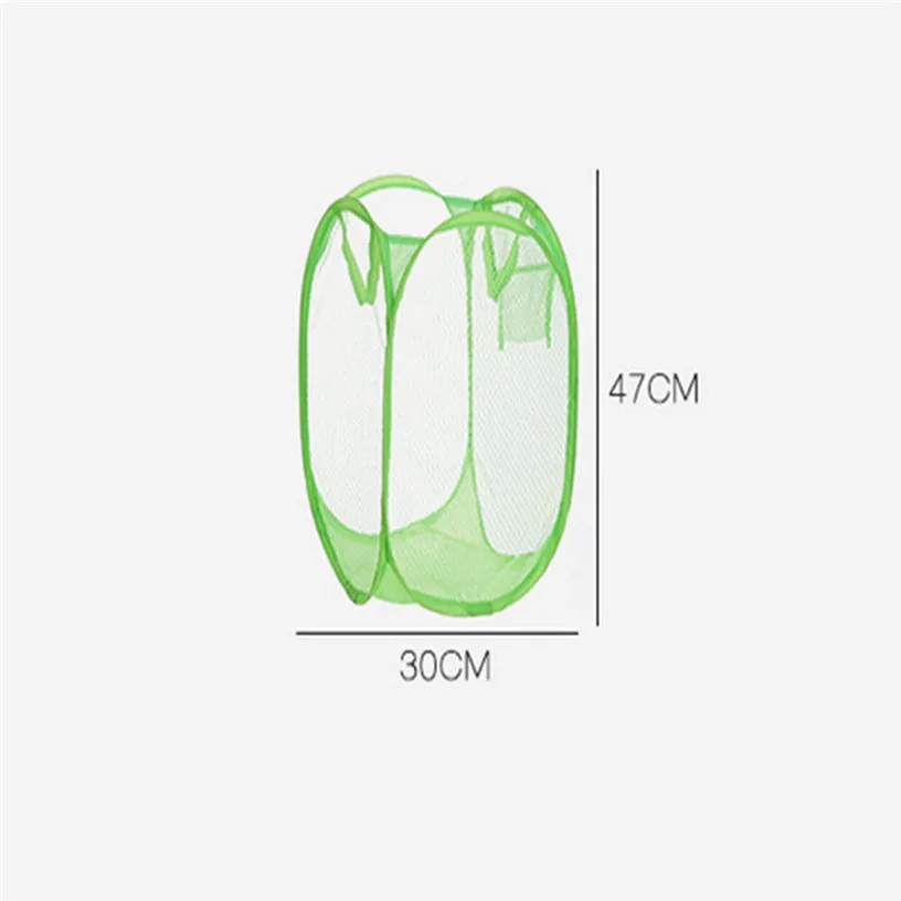 2 шт. большая сетчатая сетка для хранения корзина складная стиральная корзина для белья для игрушек Одежда Корзина для домашнего хранения 0516