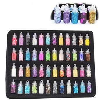 

12~48Pcs Lizun DIY Slimes Accessories Kit Glitter Filler Charms for Fluffy Slime Anti Stress Sludge Toy Plasticine Kids Gift