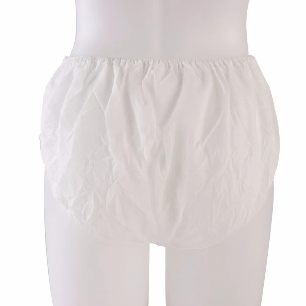 6Pcs/Set High Quality Disposable Non Woven Solid Paper Brief Panties