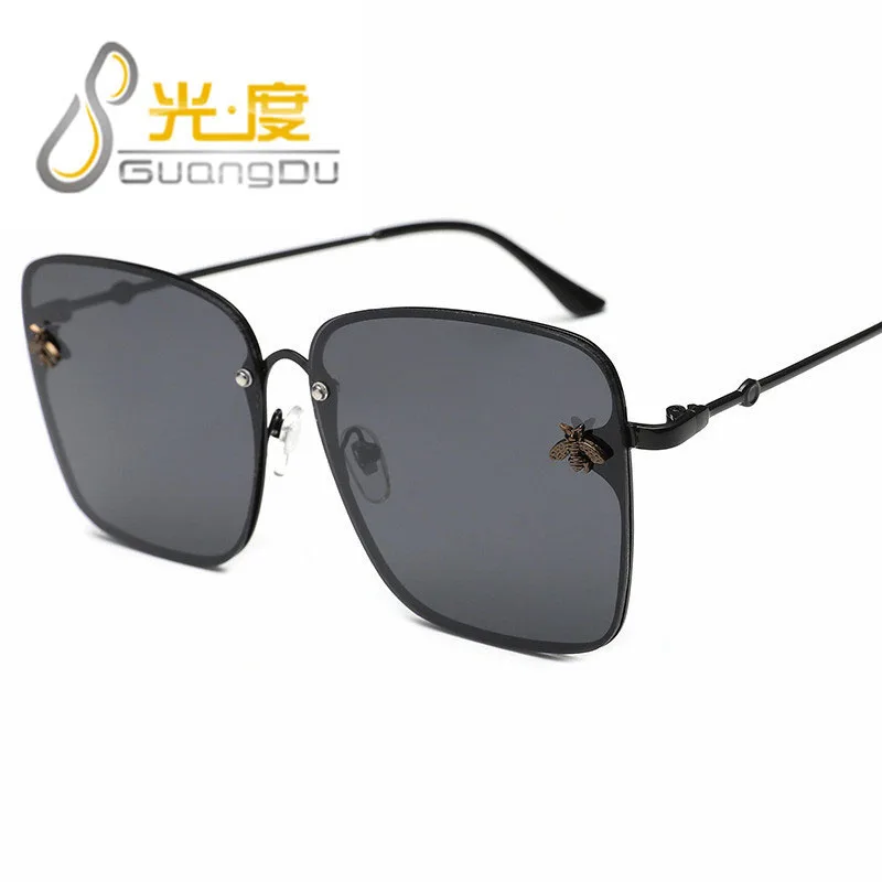 GUANGDU 2019 квадратная цветная большая оправа классические солнцезащитные очки