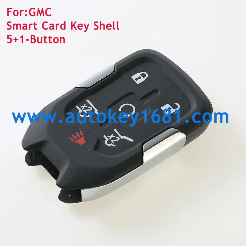 5 Пуговицы Замена Smart Remote Оболочки исправление для GMC fob заготовки автомобиля чехол+ SMART Аварийный ключ лезвие