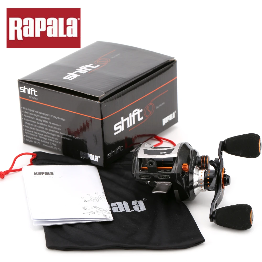 Оригинальная Фирменная катушка Rapala Shift ST150RH ST150LH baitcasing reel 13+ 1BB 6,5: 1 175 г алюминиевая катушка для ловли карпа