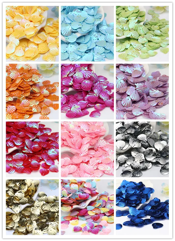 

300pcs Motif Wedding 18MM Shell Sequins DIY Accessories Stitch beads Handmade Flowers Sequins