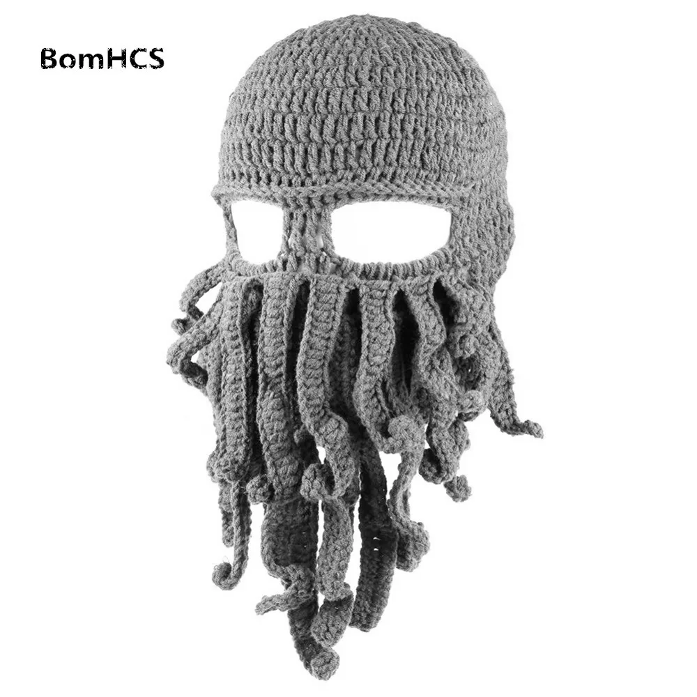 BomHCS оптовая продажа 10 шт забавные щупальца Осьминог Cthulhu вязаная шапка