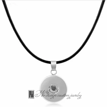 

no design custom jewelry 18 mm Snap Buttons Jewelry 20 PCs Lot Interchangeable Necklace Pendant Charms Jewelry chain free gifts