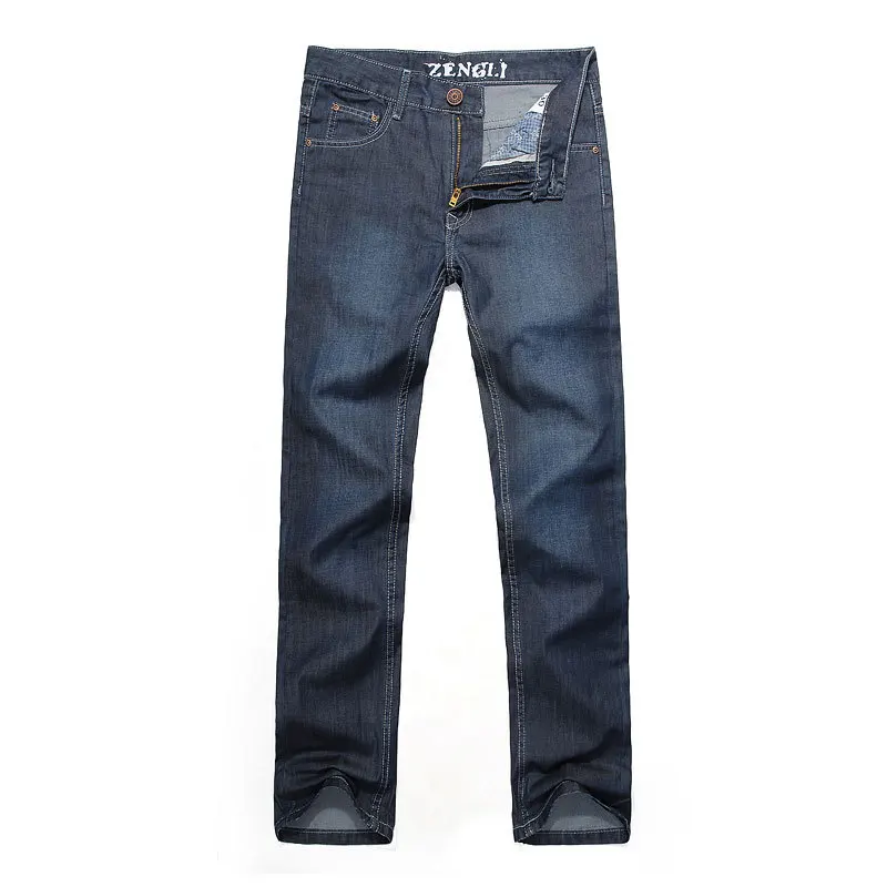 Стрейч джинсы мужские джинсовые мужские s джинсы Homme 46 48 плюс размер очень большие свободные брюки синий - Цвет: Синий