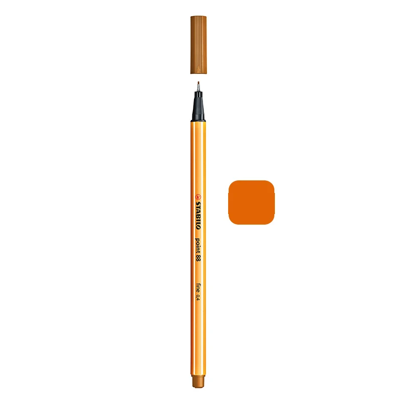 1 шт. Stabilo Point 88 Fineliner 0,4 мм фломастер Профессиональный маркер для рисования лайнер иллюстрация эскизная ручка дизайн - Цвет: deep yellow