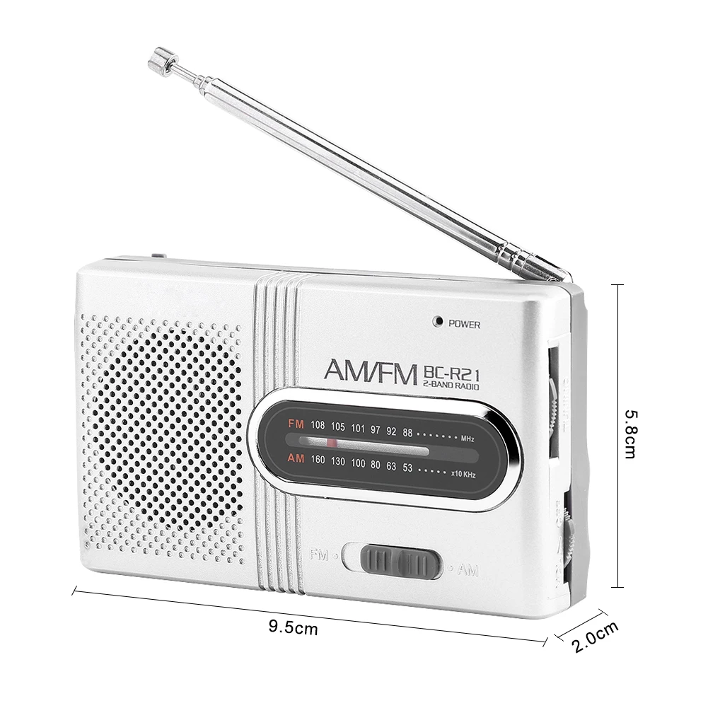 Универсальное портативное AM/FM радио SOONHUA мини с стереодинамиками приемник