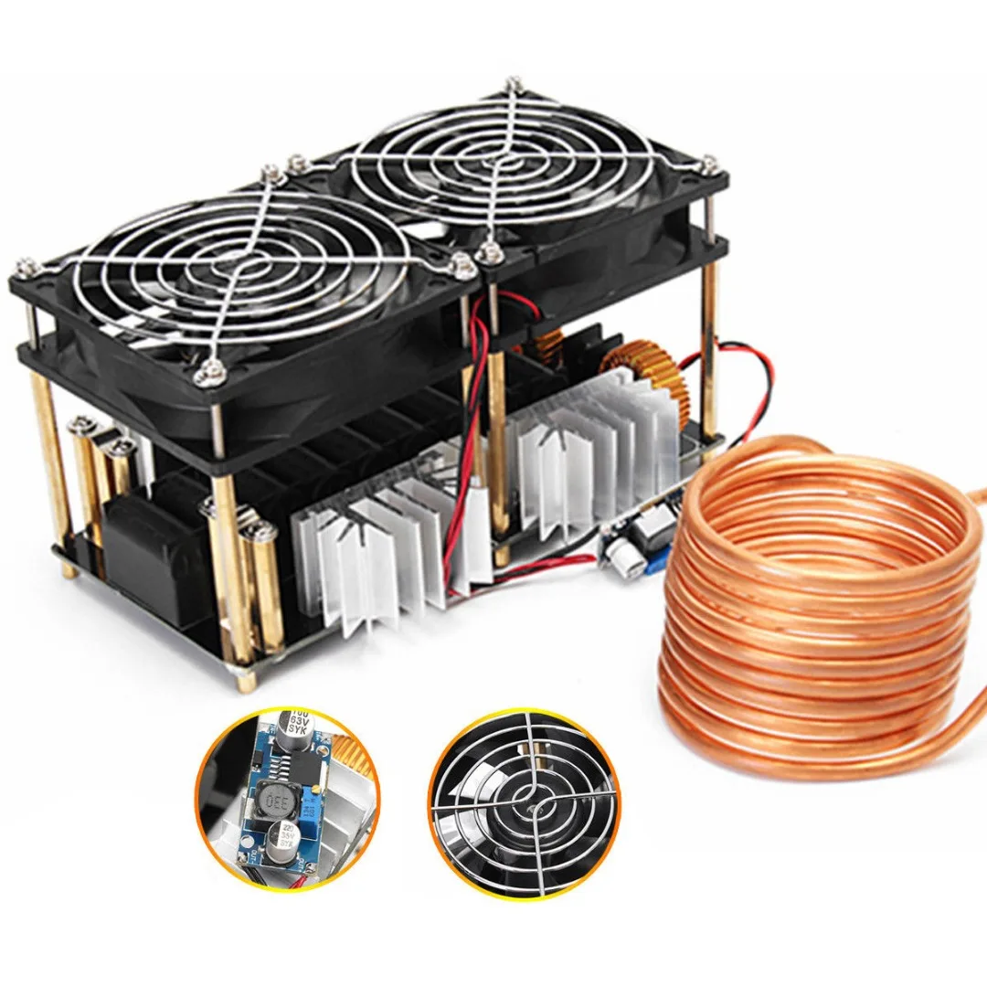1800W ZVS Induction Heating Board Module Flyback Driver Heater Good Heat Dissipation 180*90*80mm + Coil Mayitr