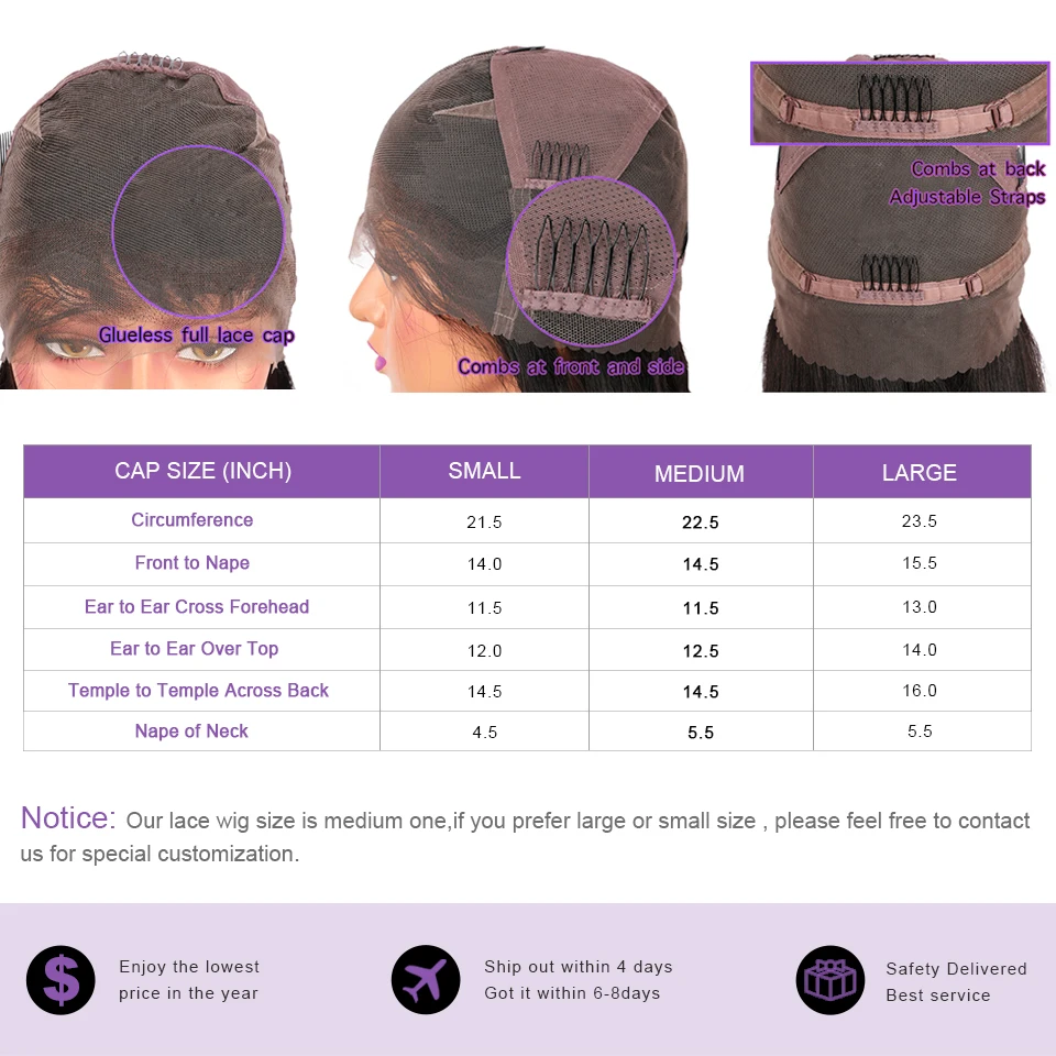 Колодо светильник фиолетовый Боб Кружева передние парики с детскими волосами предварительно выщипанный 12 дюймов боб парик бесклеевой короткие парики из человеческих волос для женщин