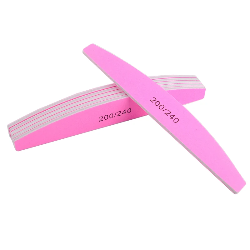 

Pink Nail File 200/240 Sandpaper Buffer Nail Art Sanding Polishing For Manicure Care Tools Beauty Salon Emery Board Massage