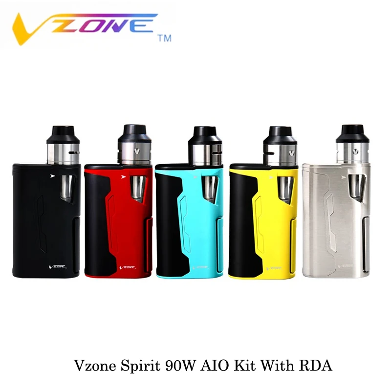 Электронные сигареты Vzone Spirit 90 Вт AIO комплект с RDA 5 мл работает на один 18650 батарея
