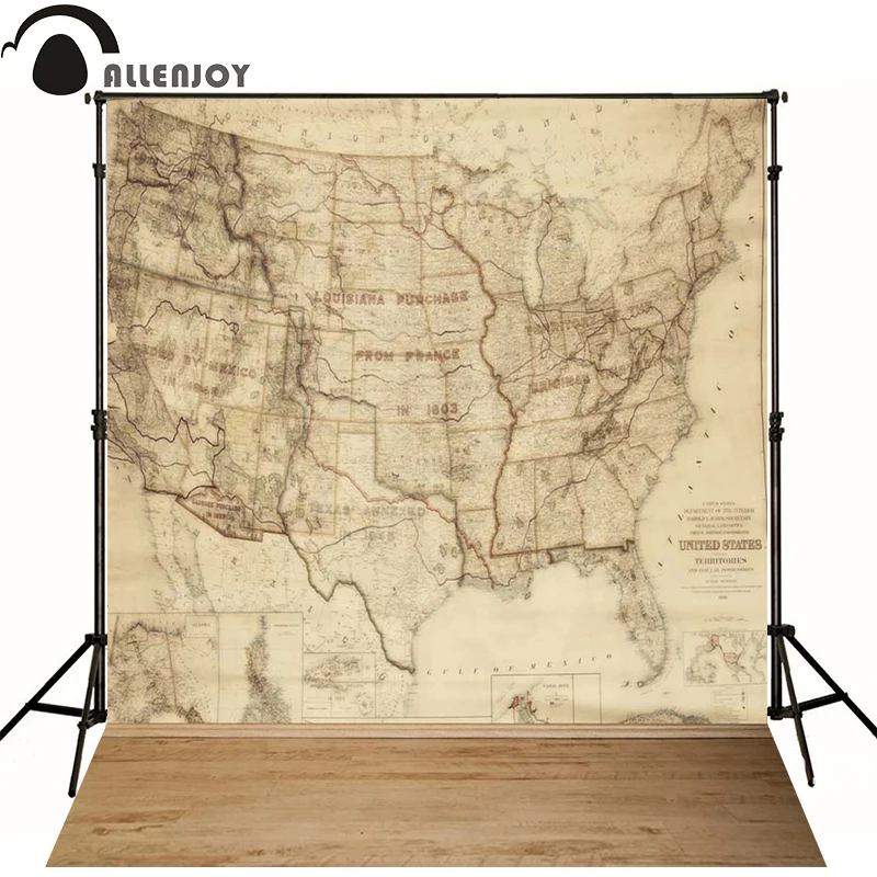 

Allenjoy Photographic background Board gluing map newborn vinyl backdrops lovely princess custom wall floor