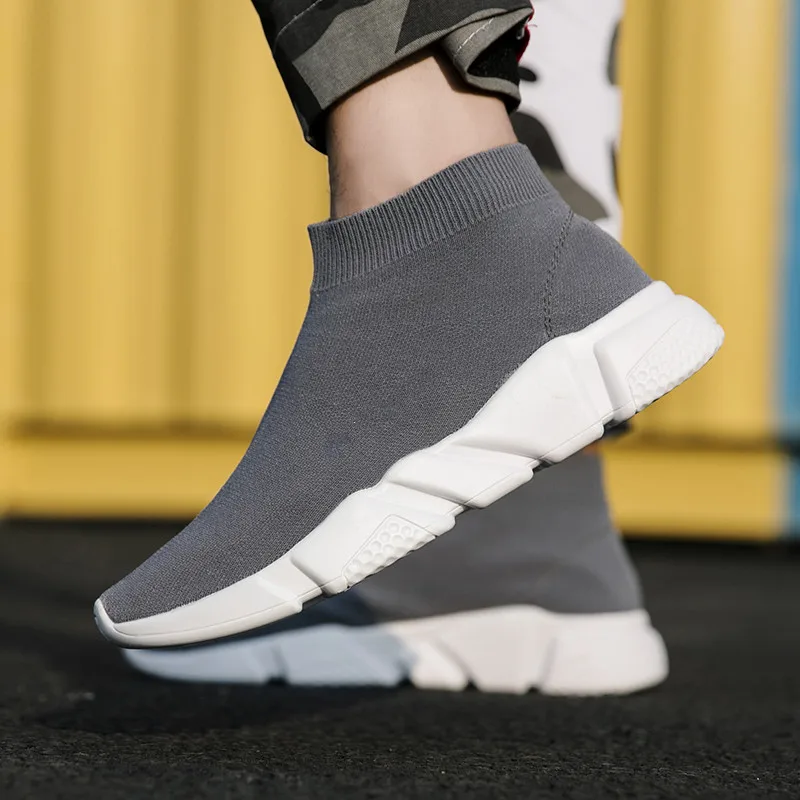 

Woman Shoes 2019 tenis feminino High Ankle Shark Sneakers Women Breathable sock casual shoes Woman Unisex lover chaussure femme