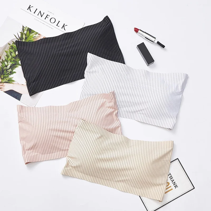 

Summer Women Sexy Bra Casual Tank Top Sexy Wrapped Chest Bras Strapless Crop Tops