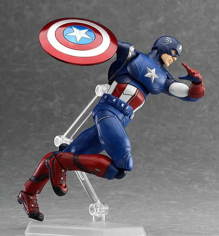 Avengers Die Captain America Figma PVC Figur Spielzeug beweglich 6" im Karton 