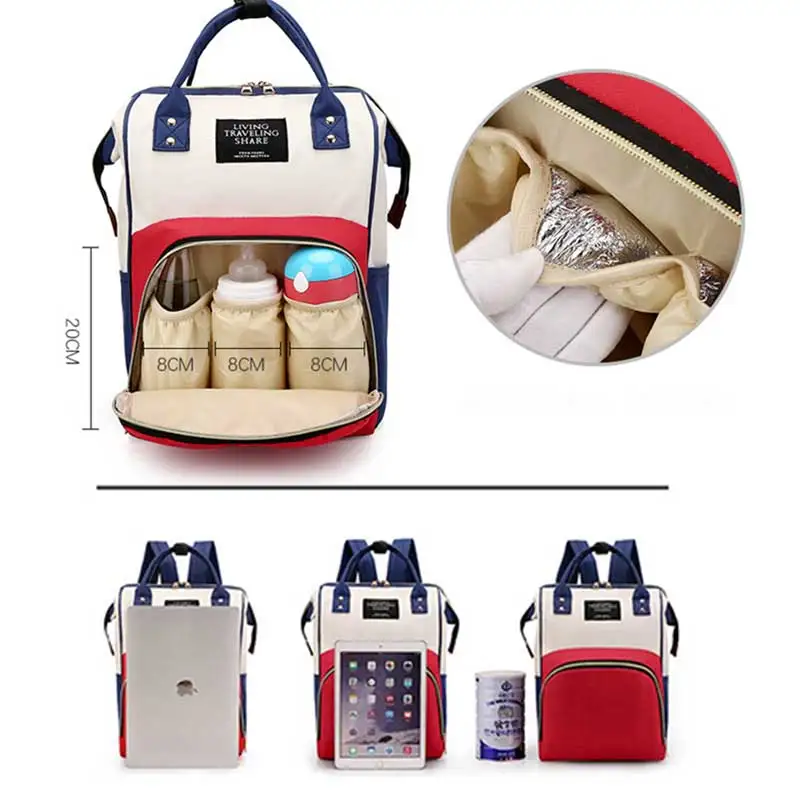 

LIVING Mummy Maternity Nappy Bag new styles Large Capacity Baby Bag Backpack Maternity Designer Nursing Bag for Baby Care