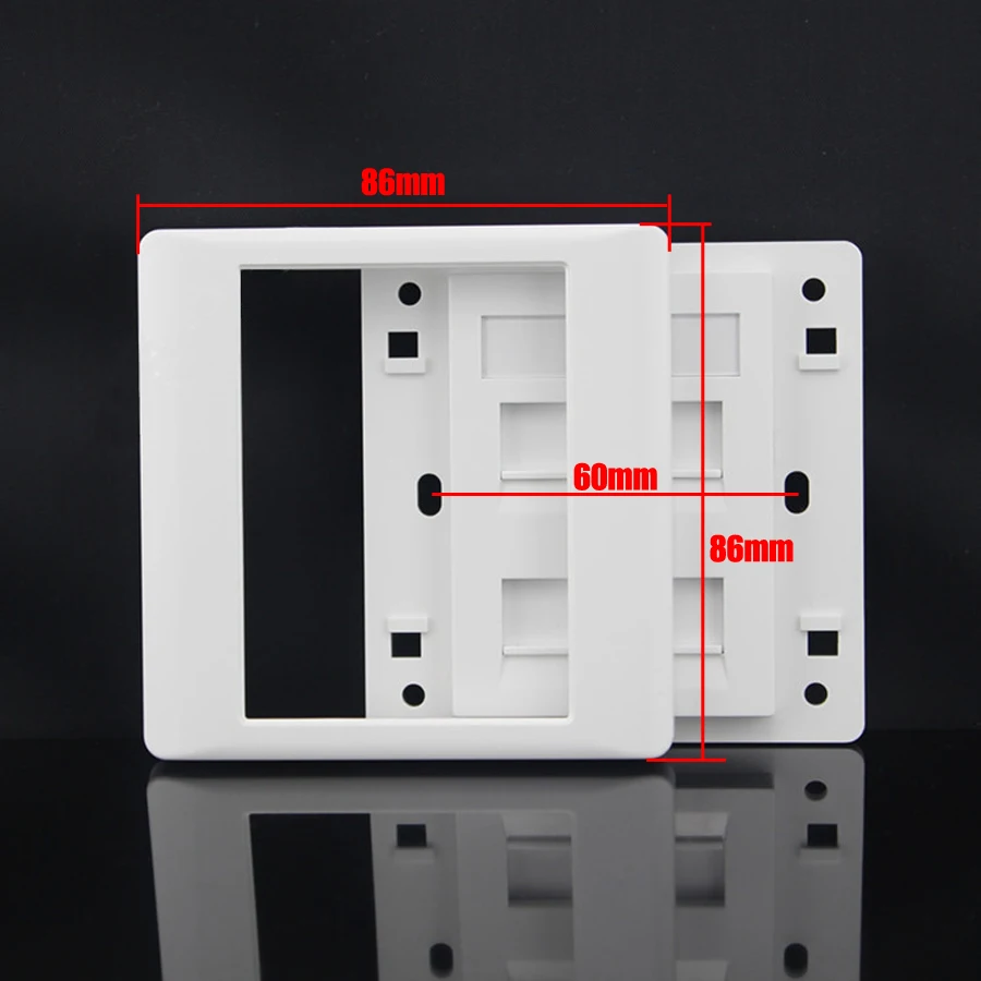 Rj45 Socket Panel xintylink rj45 Socket jack modular 4 Ports rj11 cat5e cat6 white Keystone pc Wall Faceplate toolless telephone line panel 86mm