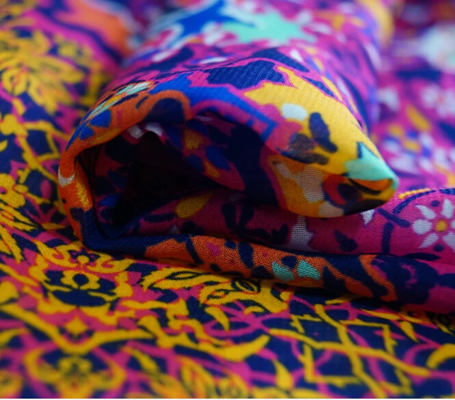 

2016 Power Hot hot elements of Thailand Africa Russia color chiffon fabric very taste Element race Mayan culture