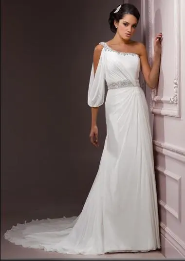 diosa del vestido de boda de la novia de estilo diosa griega