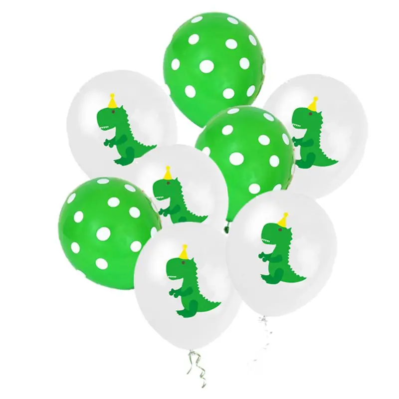 Динозавр одноразовая посуда День рождения украшение для вечеринки детская душевая пластина Бумажная скатерть воздушный шар вечерние принадлежности - Цвет: Latex Balloons 10pcs