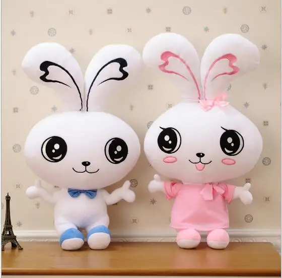

Couple bow tie rabbit plush toy large white rabbit Valentine's Day Valentine's Day gift girl