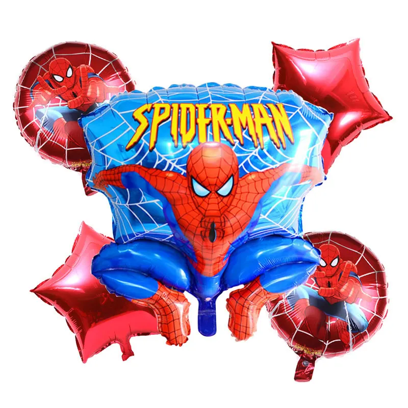 5 шт./набор, Человек-паук, домашний воздушный шар с изображением Человека-паука, Детские воздушные шары для вечеринки на день рождения, Globos, аксессуары, принадлежности для фотосъемки