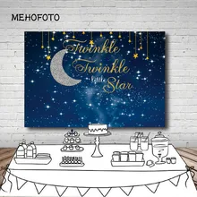 Vinyl Photography Background Girl Birthday Party Baby Shower Twinkle Twinkle Little Star Banner Children Backdrop Photo Studio