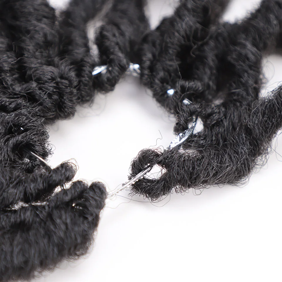 Nu Locs 12 Inch Crochet Hair Braids Faux Locs Curly Synthetic Pre Loop Crochet Ombre Braiding Hair Brown Black Doris beauty