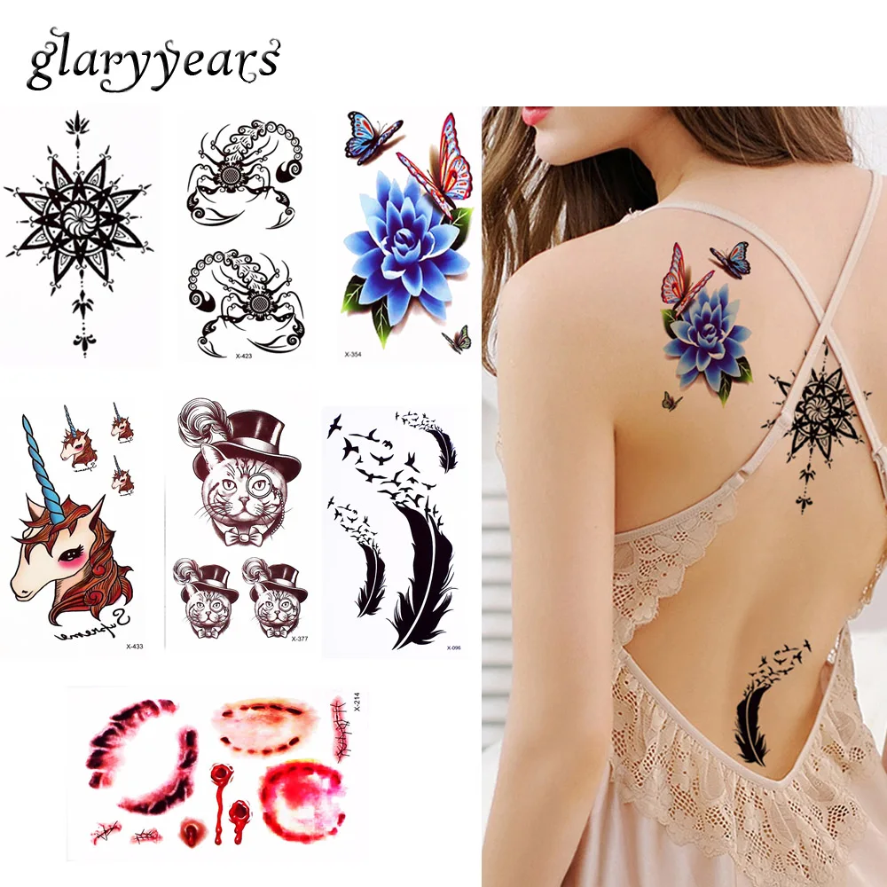 20 Pieces/lot Halloween Blood Decal Temporary Tattoo Body Neck Chest Waist  Art Colors Cat Elk X 566 Designs Tattoo Paper Sticker - AliExpress Beauty &  Health