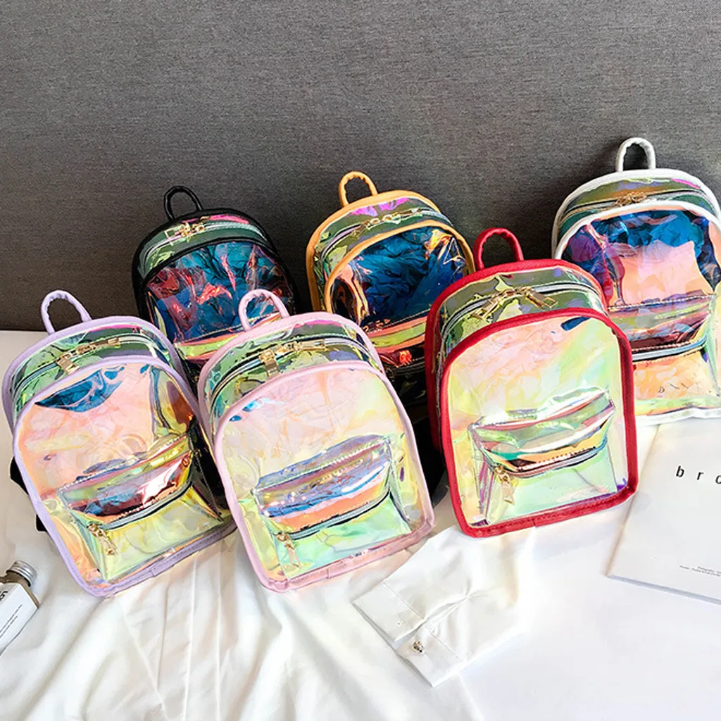 Школьная посылка, женские уличные яркие цветные рюкзаки для отдыха и путешествий, прозрачные Водонепроницаемые рюкзаки, дорожная сумка, школьная посылка, May14