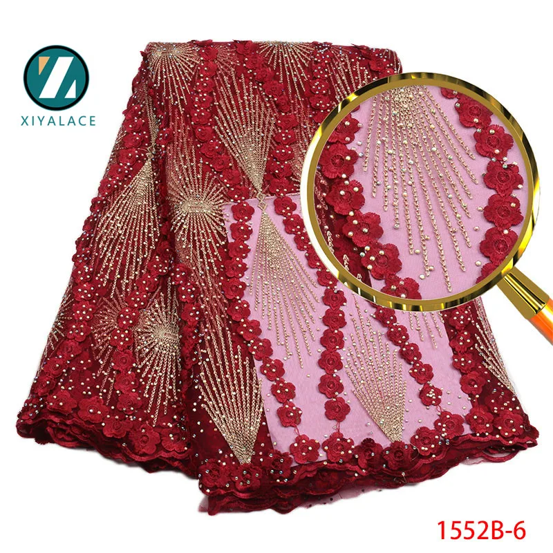 

Cord Laces For Nigerian Party Nigerian Lace Fabric 2018 High Quality Lace African Lace With Stones 5yards African Cloth PGC1552b