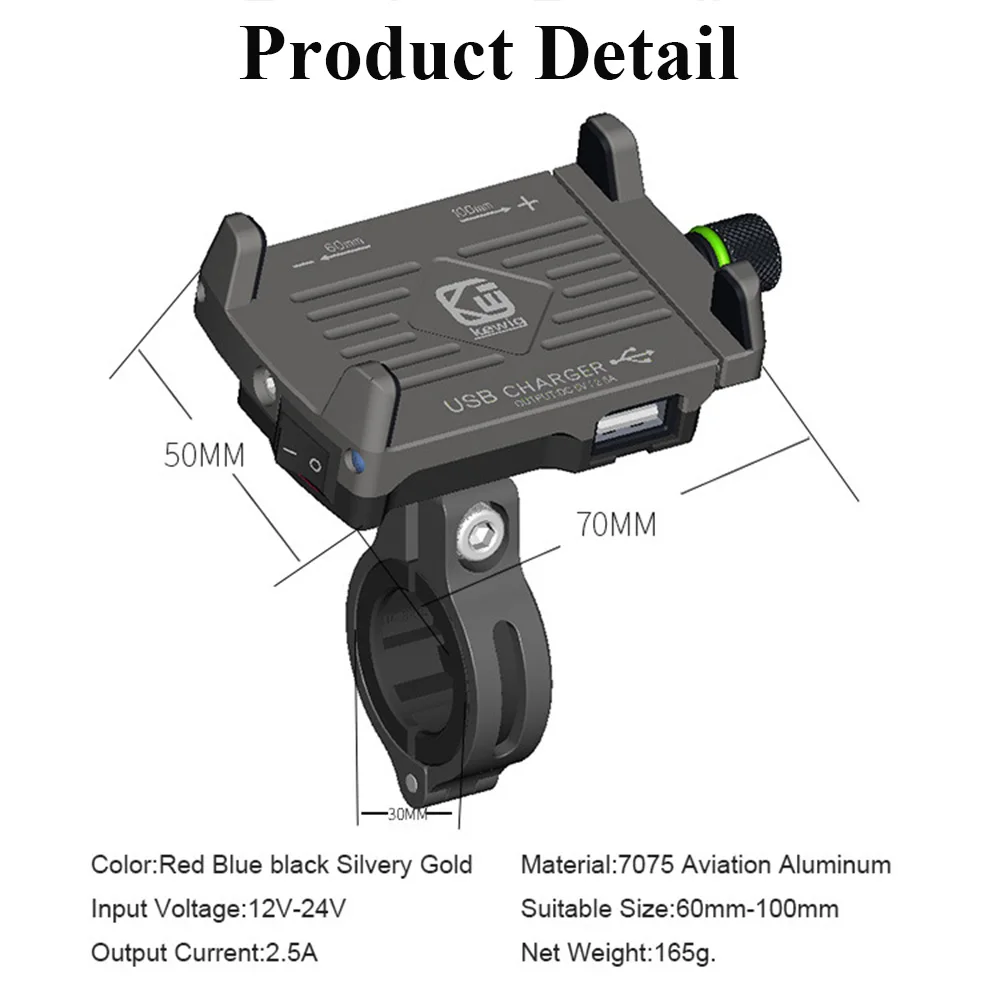 Держатель для мобильного телефона для мотоцикла, велосипеда, подставка с USB зарядным устройством для электрического автомобиля, держатель для горного велосипеда с переключателем, Новинка