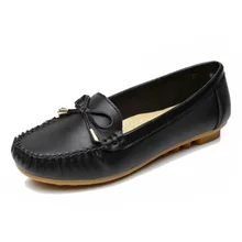 Хороший Весна дышащая обувь из искусственной кожи обувь на плоской подошве Повседневное Лоферы без застежки Мокасины модные женские туфли Балетные костюмы Обувь плюс Размеры 25–61 p1e16