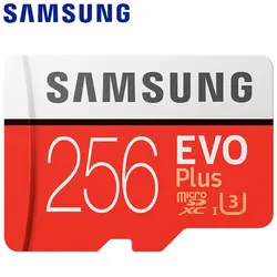 SAMSUNG Microsd карта 256G 128 GB 64 GB 32 GB 16 GB 8 GB 100 МБ/с. Class10 U3 U1 SDXC Класс EVO + Micro SD Card TF флэш-карты памяти карты