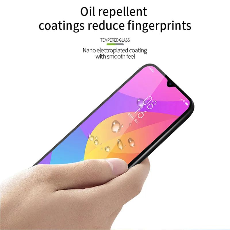 2 шт. защита для экрана Xiaomi Mi A3 9 Lite 10 закаленное стекло полное клеевое покрытие