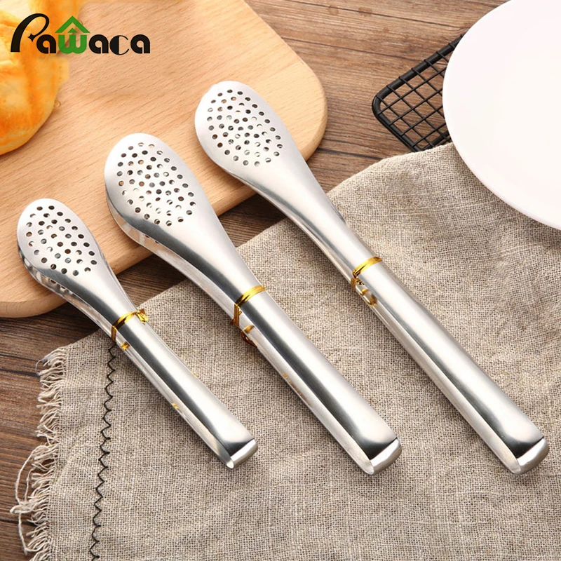 

Stainless Steel Tongs Filter Spoon with Clip Colander Food Clip Utensil for Cooking, Serving, Barbecue, Buffet, Salad, Ice, Oven