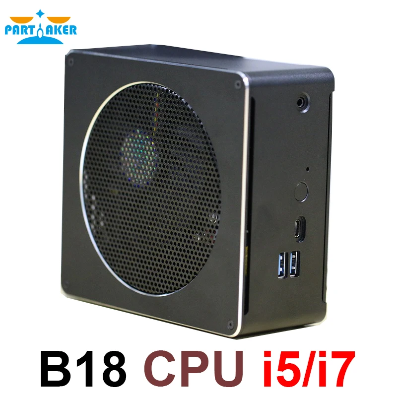 Intel Core CPU Mini PC i5 6568R i7 6785R i7 8750H Mini Computer Desktop Cooling Fan Windows 10 16gb Ram 4K Computer