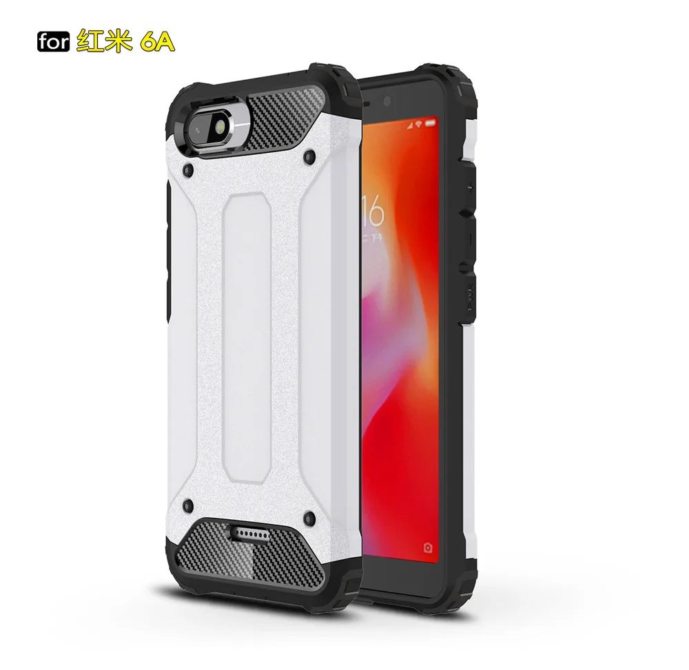 Противоударный чехол-броня Coque 5.45For Xiaomi Redmi 6A чехол для Xiaomi Redmi 6A Redmi6A телефона чехол-лента на заднюю панель - Цвет: White