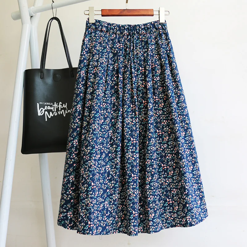

Literary romantic country small floral skirt mori girl 2018 autumn