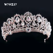 Luxury Wedding Crown Headband For Women High Quality Bride Tiaras Crystal Tiaras Crowns King Hair Accessories Fashion Jewelry