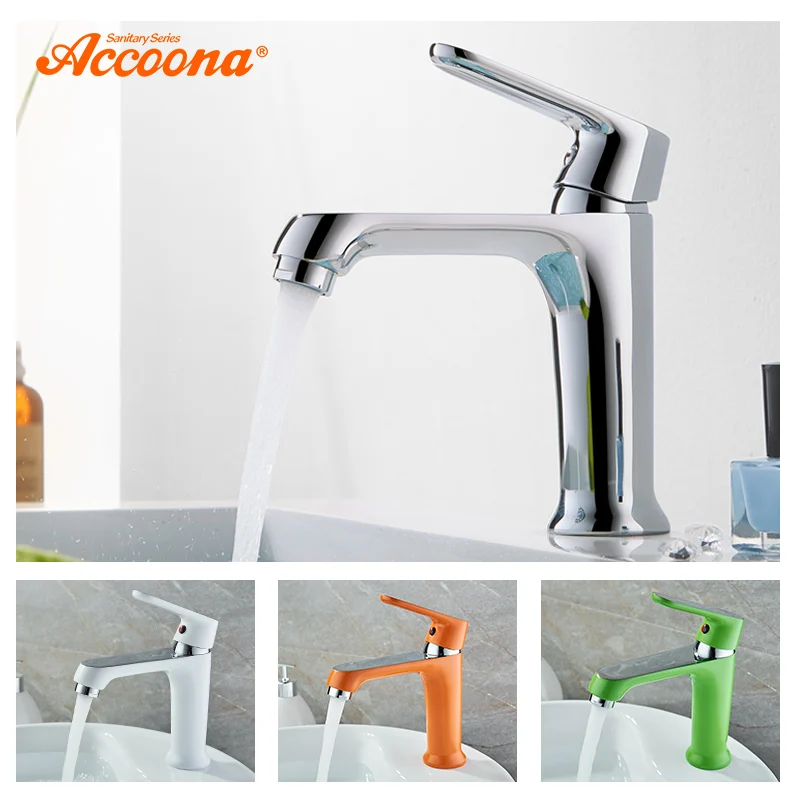 Kaufen Accoona Bunten Becken Wasserhahn Mischbatterie Finish Messing Schiff Stilvolle Waschbecken Wasser Bad Armaturen Chrom Moderne Wasserfall Armaturen