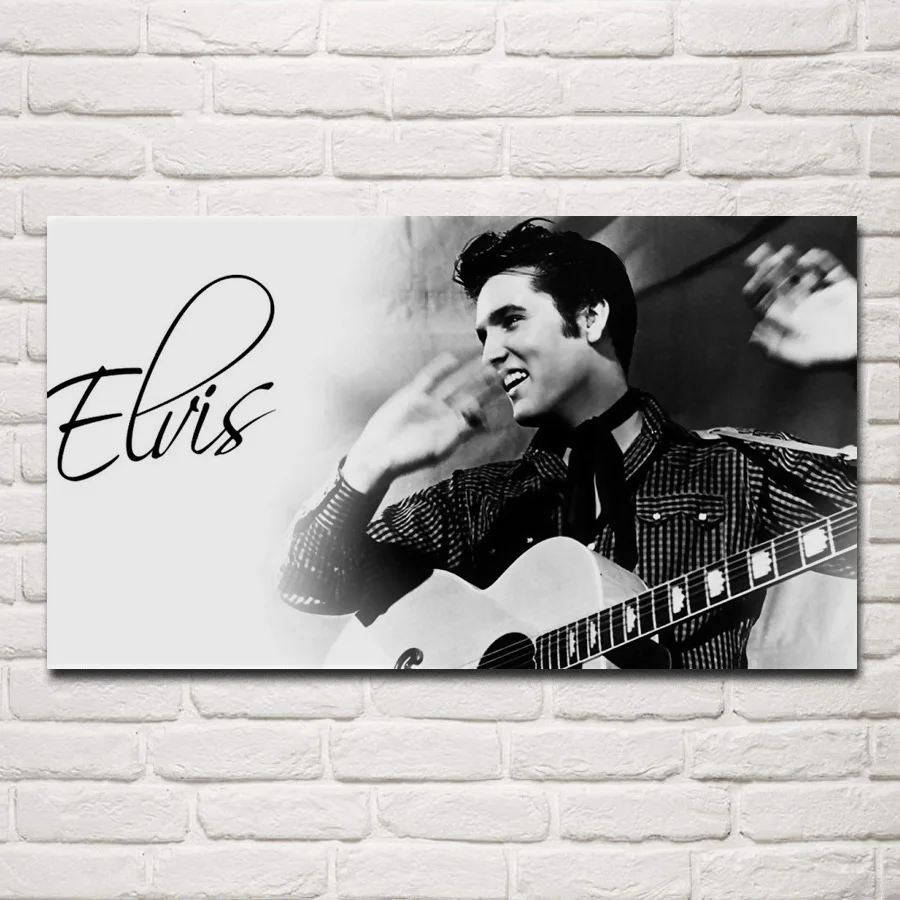 

Elvis musician artistic portrait living room decoration home wall art decor wood frame fabric posters KF403