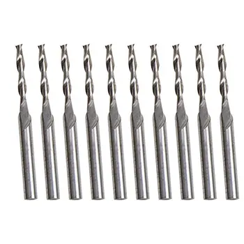 

30pcs CNC Double Flute Spiral Cutter Router Bits 3.175mmx2mmx17mm