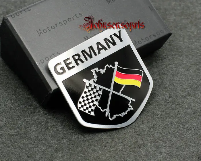 New arrival GERMANY Flag 3D  Aluminum Badges Emblem car sticker 50mm*50mm good quality