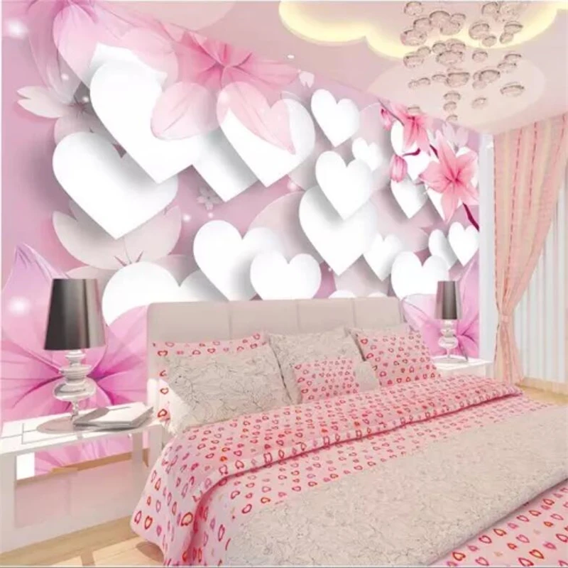 Beibehang Custom Wallpaper Warm Romantic Love 3d Living Room Bedroom Tv Background  Wall Papers Home Decor Papel De Parede Murals - Wallpapers - AliExpress