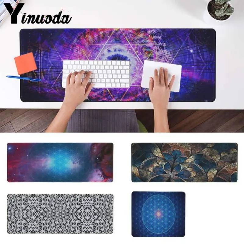 

Yinuoda Flower of Life Unique Desktop Pad Game Mousepad Gaming Mouse Pad Desk Mat for CSGO Game Player PC Computer Laptop