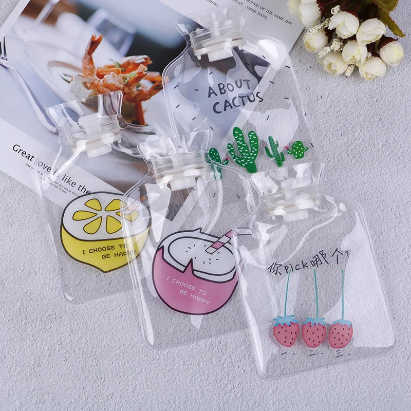 

cold cool ice bag Cartoon reusable ice pack Cute Mini Transparent Hot Water Bottles Small Portable Hand Warmer Water cooling