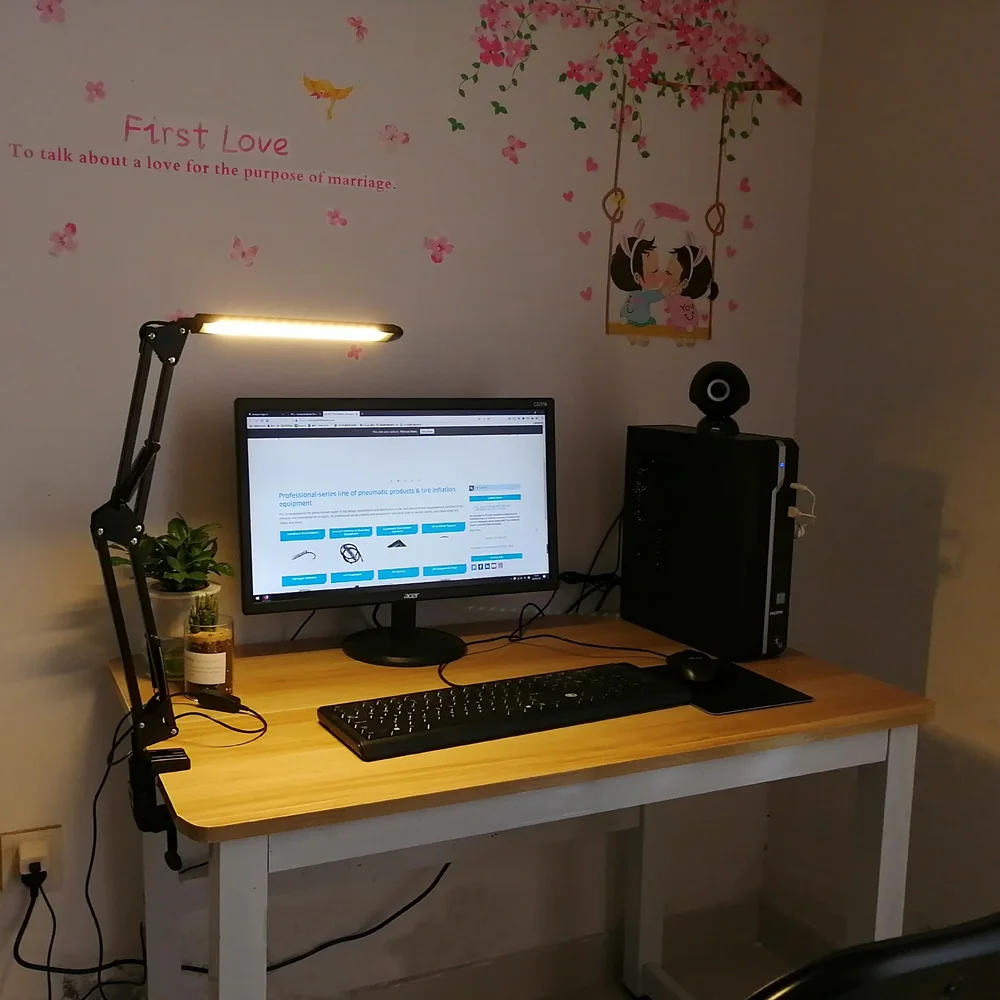  USB Table Lamp 6W Flexible Dimmable LED Desk Lamp Three Color Modes Reading Light with Clip DC5V - 33001470990